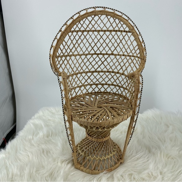 Vintage Accents Mini Wicker Peacock Chair Plant Stand 6 Poshmark